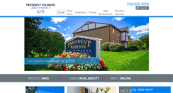 Desktop Screenshot of presidentmadisonapts.com
